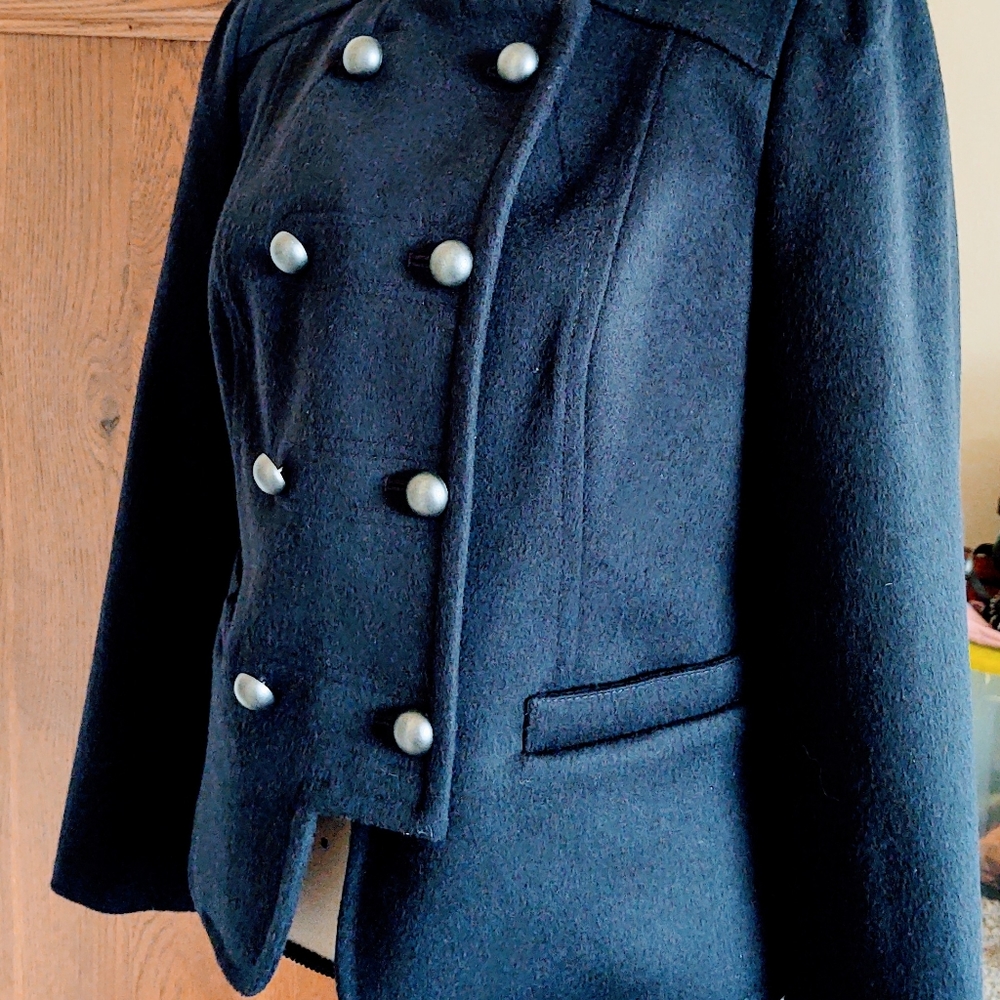 Anne Taylor Loft Navy Blue Wool Jacket - Picture 6 of 12
